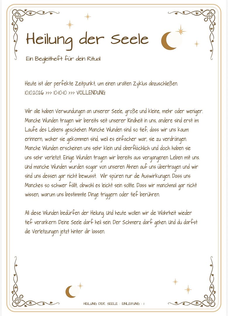 Heilung der Seele - Journaling Seiten