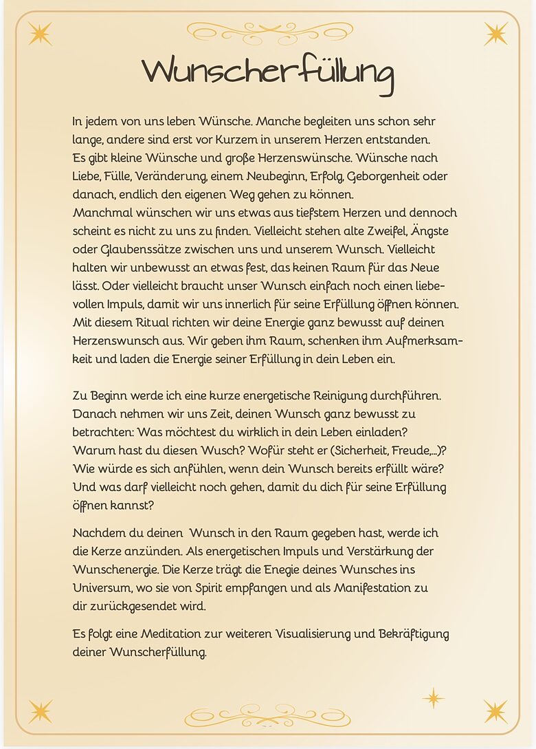 Wunscherfüllung Journaling-Seiten