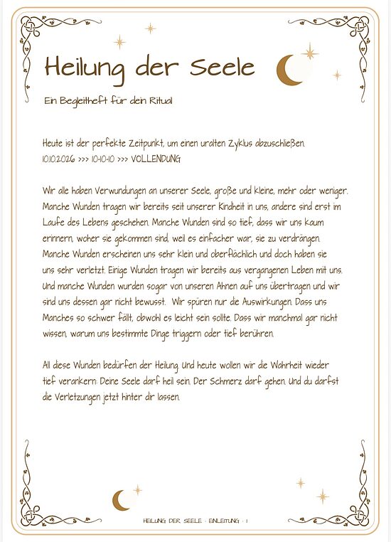 Heilung der Seele - Journaling Seiten